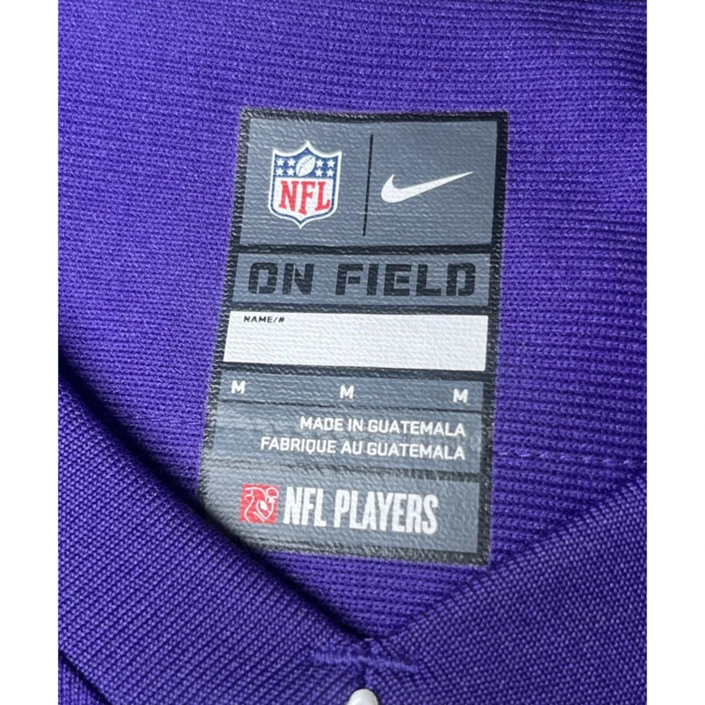 Minnesota Vikings NFL Football Nike On Field Purple Jersey #5 Bridgewater Size M